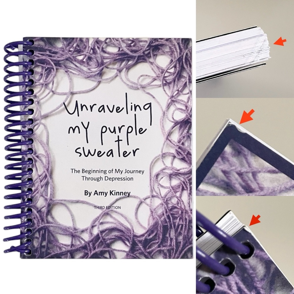Unraveling My Purple Sweater Mental Health Self-Help Therapy Workbook
